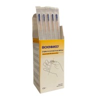 Акупунктурні голки 0.30х50мм 500шт з мідною ручкою та  індивідуальною трубкою