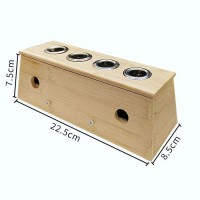 Бамбуковая коробка для прижигания на 4гнезда