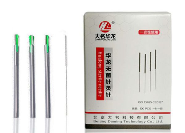 Акупунктурные иглы стальные 100 штук с индивидуальной трубкой