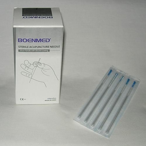 Акупунктурные серебряные иглы 0.30х40мм 100шт с индивидуальной трубкой