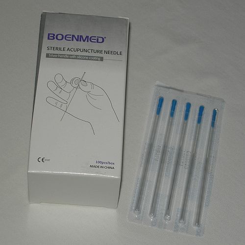 Акупунктурные серебряные иглы 0.22х40мм 100шт с индивидуальной трубкой Акупунктурные серебряные иглы 0.22х40мм 100шт с индивидуальной трубкой