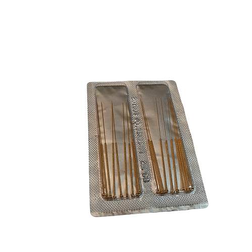 Акупунктурные иглы 0.30х50мм позолоченные 20шт Акупунктурные иглы 0.30х50мм позолоченные 20шт