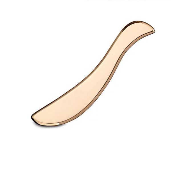 Скребок гуаша из латуни 150х25х4мм s-образный для лица Скребок гуаша из латуни 150х25х4мм s-образный для лица