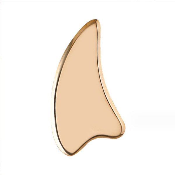 Скребок гуаша из латуни 100х60х4мм гусиная лапка для лица и тела Скребок гуаша из латуни 100х60х4мм гусиная лапка для лица и тела